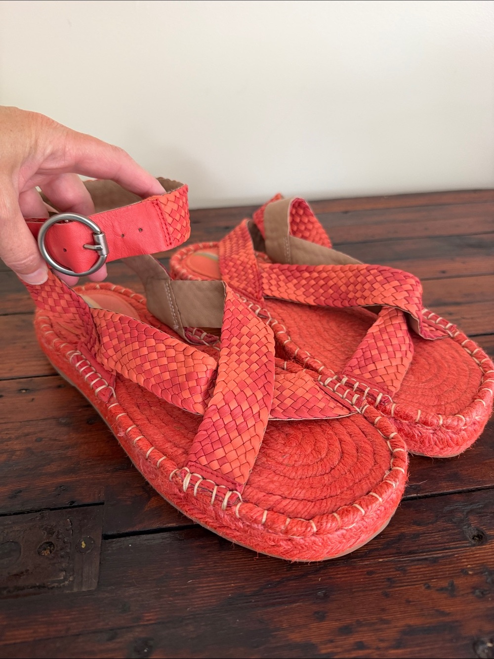 Sam Edelman Coral Braided Espadrille Sandals.  Size 39.